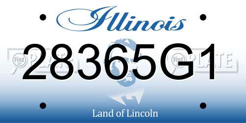 28365G1 Illinois License Plate