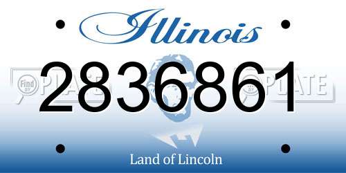 2836861 Illinois License Plate