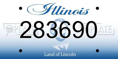 283690 Illinois License Plate