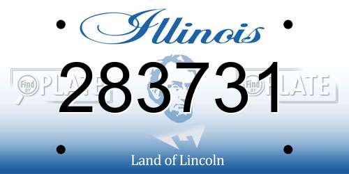 283731 Illinois License Plate
