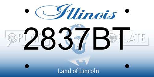 2837BT Illinois License Plate