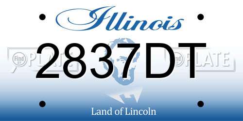 2837DT Illinois License Plate