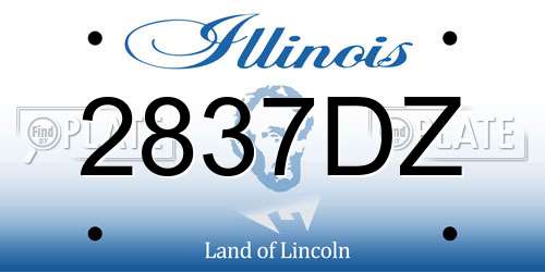 2837DZ Illinois License Plate