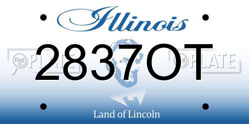 2837OT Illinois License Plate