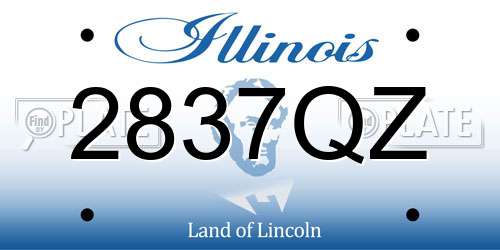 2837QZ Illinois License Plate