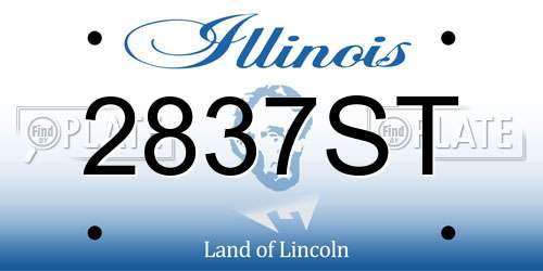 2837ST Illinois License Plate