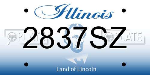 2837SZ Illinois License Plate