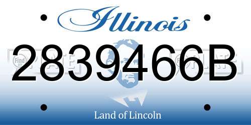 2839466B Illinois License Plate