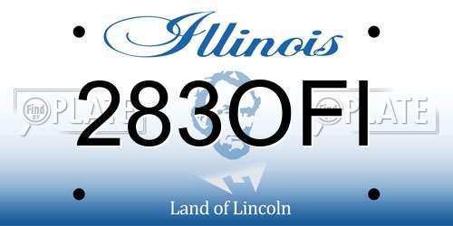 283OFI Illinois License Plate