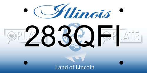 283QFI Illinois License Plate