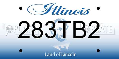 283TB2 Illinois License Plate