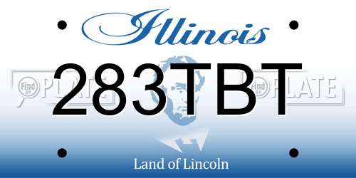 283TBT Illinois License Plate