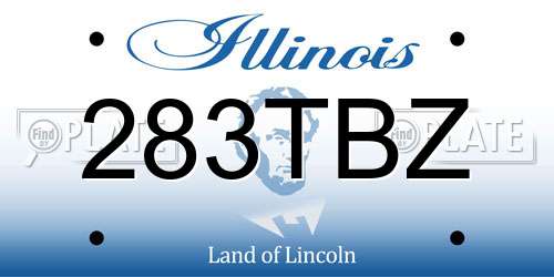 283TBZ Illinois License Plate