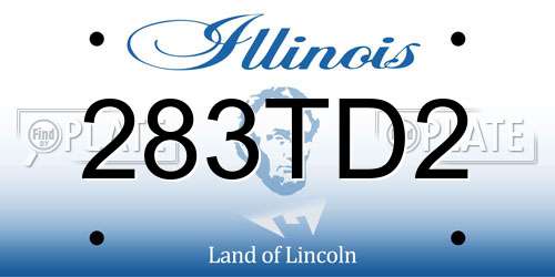 283TD2 Illinois License Plate