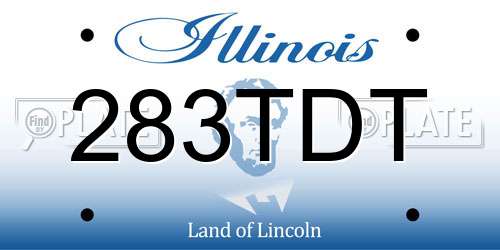 283TDT Illinois License Plate