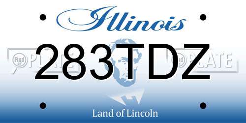 283TDZ Illinois License Plate