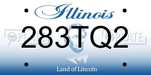 283TQ2 Illinois License Plate