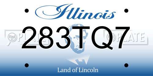 283TQ7 Illinois License Plate