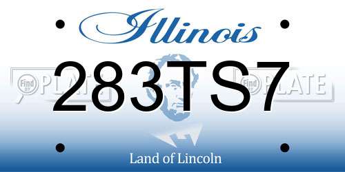 283TS7 Illinois License Plate