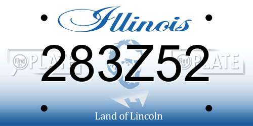 283Z52 Illinois License Plate