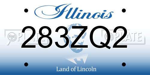 283ZQ2 Illinois License Plate