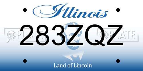283ZQZ Illinois License Plate