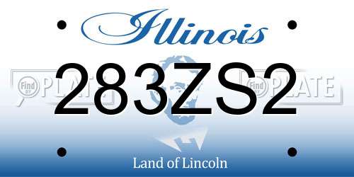 283ZS2 Illinois License Plate
