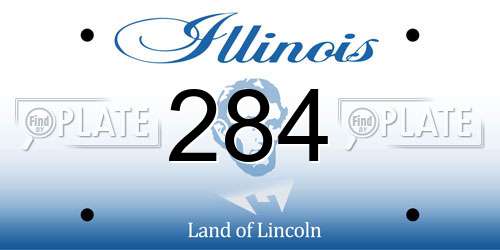 284 Illinois License Plate