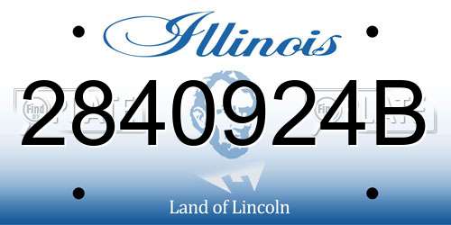2840924B Illinois License Plate