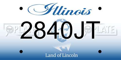 2840JT Illinois License Plate