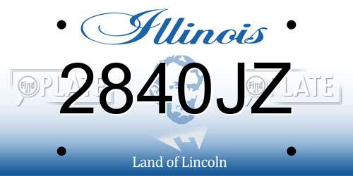 2840JZ Illinois License Plate