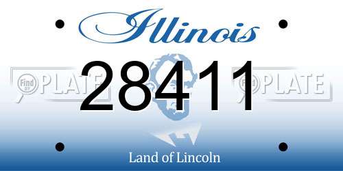 28411 Illinois License Plate