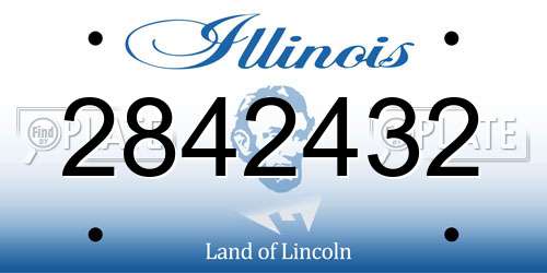 2842432 Illinois License Plate