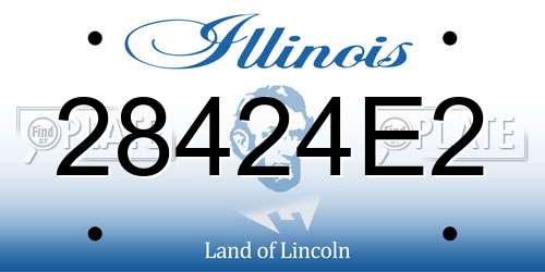 28424E2 Illinois License Plate