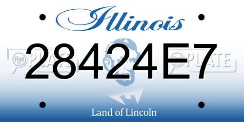 28424E7 Illinois License Plate