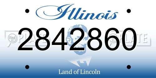 2842860 Illinois License Plate