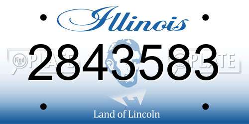 2843583 Illinois License Plate