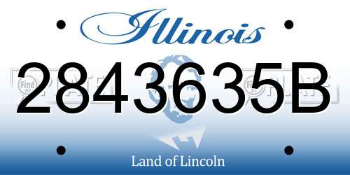 2843635B Illinois License Plate
