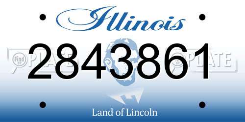 2843861 Illinois License Plate
