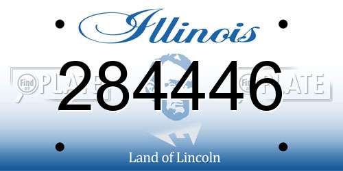 284446 Illinois License Plate
