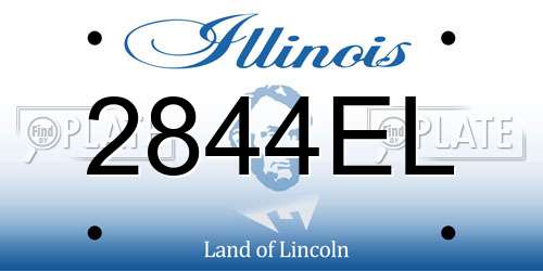 2844EL Illinois License Plate