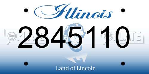 2845110 Illinois License Plate