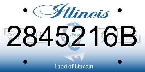2845216B Illinois License Plate