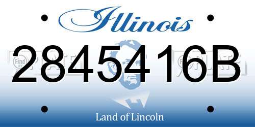 2845416B Illinois License Plate