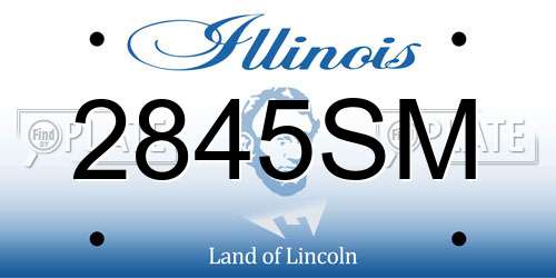 2845SM Illinois License Plate