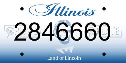 2846660 Illinois License Plate
