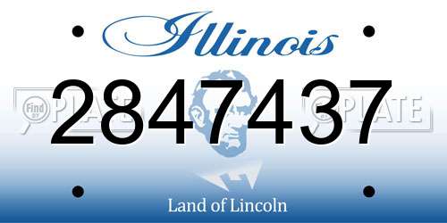 2847437 Illinois License Plate