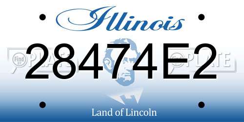 28474E2 Illinois License Plate