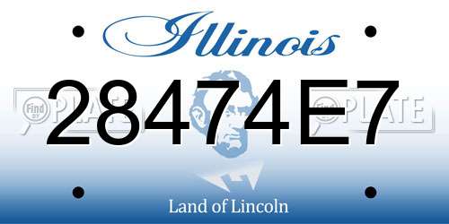 28474E7 Illinois License Plate