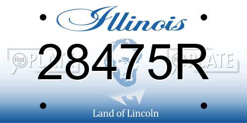 28475R Illinois License Plate